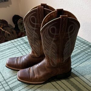 Ariat Brown Leather Cowboy Boots
